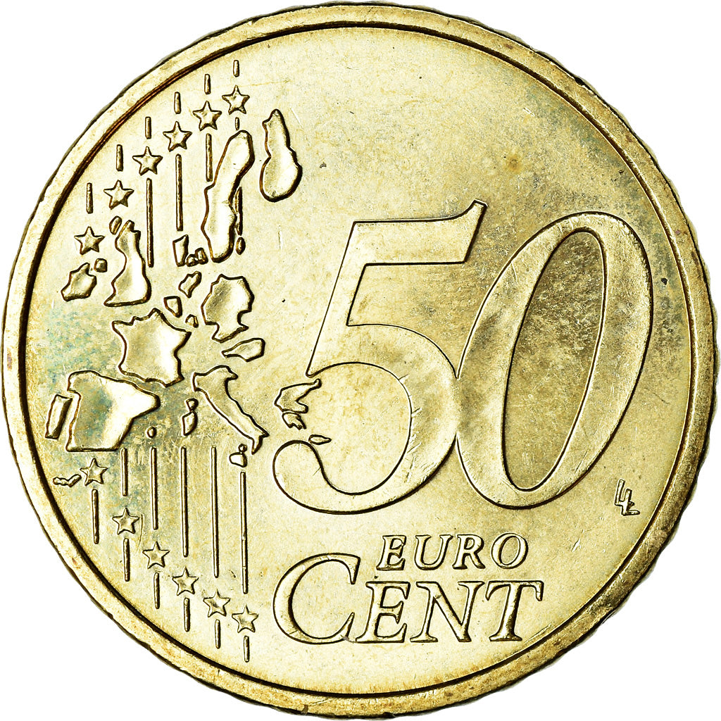 Monaco, 50 Euro Cent, Prince Rainier III, 2003, MS(63), Brass, KM:172