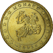 Monaco, 50 Euro Cent, Prince Rainier III, 2003, MS(63), Brass, KM:172