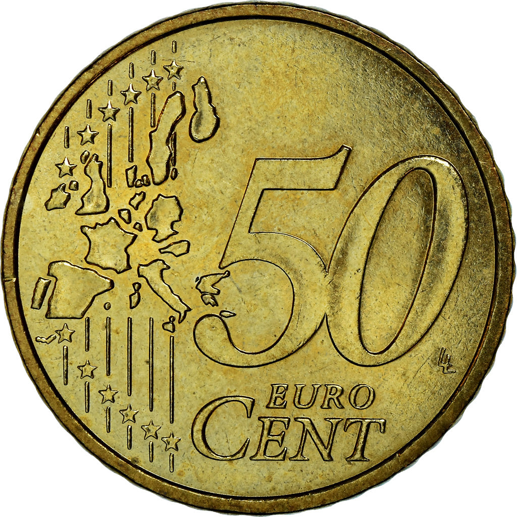 Monaco, 50 Euro Cent, Prince Rainier III, 2003, MS(63), Brass, KM:172