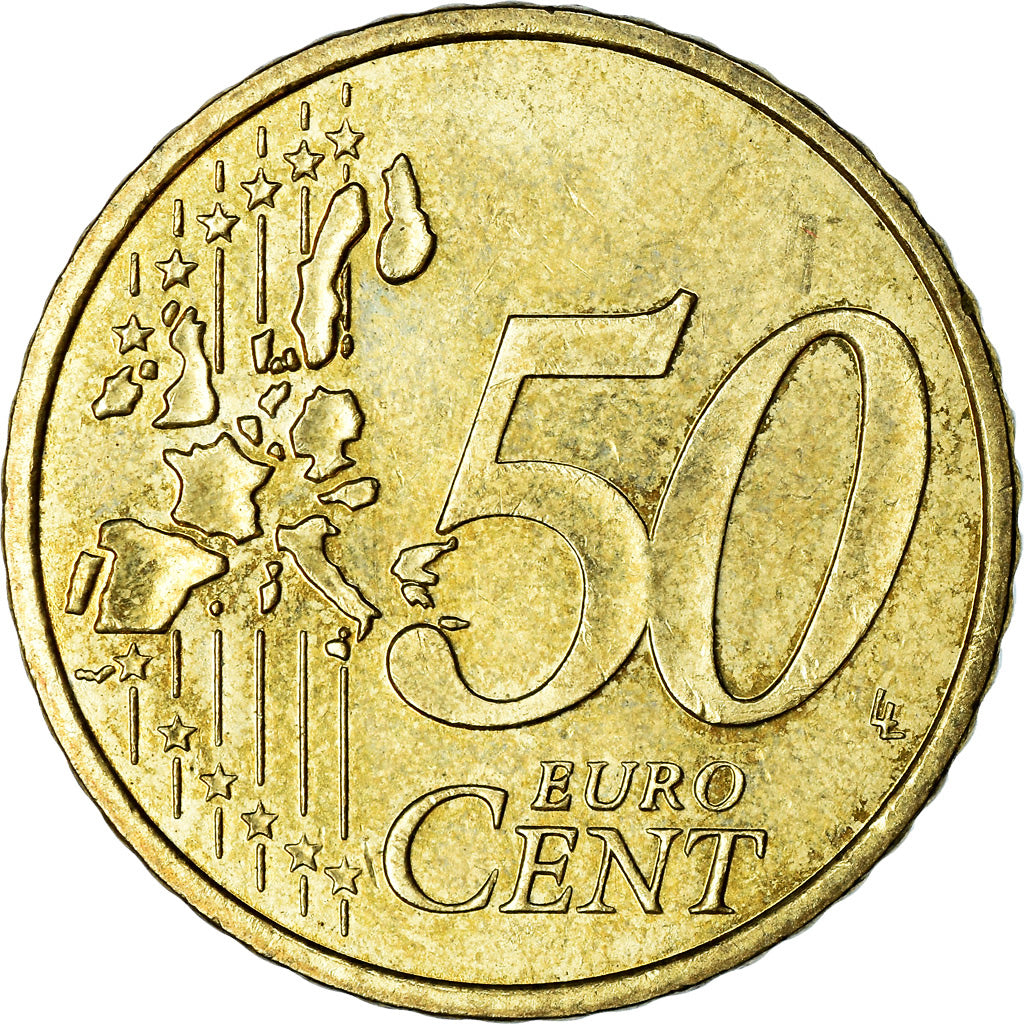 Monaco, 50 Euro Cent, Prince Rainier III, 2003, MS(63), Brass, KM:172