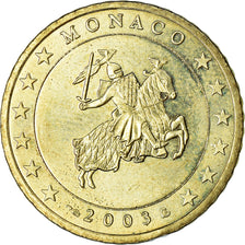 Monaco, 50 Euro Cent, Prince Rainier III, 2003, MS(63), Brass, KM:172