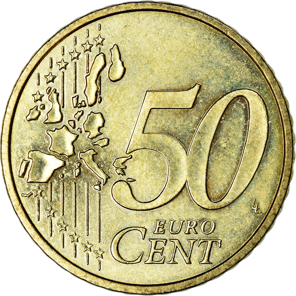 Monaco, 50 Euro Cent, Prince Rainier III, 2003, MS(63), Brass, KM:172