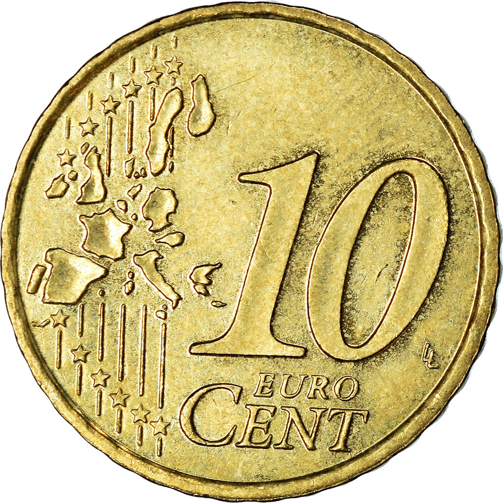 Monaco, 10 Euro Cent, 2003, SPL, Ottone, KM:170