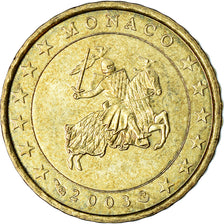 Monaco, 10 Euro Cent, 2003, UNZ, Messing, KM:170