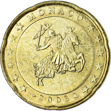 Monaco, 20 Euro Cent, 2003, MS(63), Brass, KM:171
