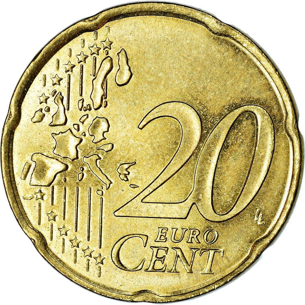 Monaco, 20 Euro Cent, 2003, UNZ, Messing, KM:171