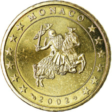 Monaco, 50 Euro Cent, 2002, MS(63), Brass, KM:172