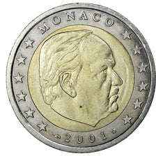 Monaco, 2 Euro, 2001, Paris, MS(63), Bimetaliczny, KM:186