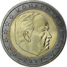 Monaco, 2 Euro, 2001, MS(63), Bi-Metallic, KM:186