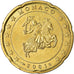 Mónaco, 20 Euro Cent, 2001, AU(55-58), Latão, KM:171