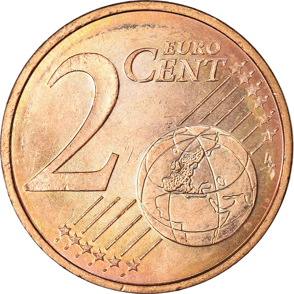 Mónaco, 2 Euro Cent, 2001, AU(55-58), Aço Cromado a Cobre, KM:168
