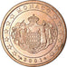 Monaco, 5 Euro Cent, 2001, AU(55-58), Copper Plated Steel, KM:169