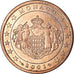 Monaco, 5 Euro Cent, 2001, AU(55-58), Copper Plated Steel, KM:169