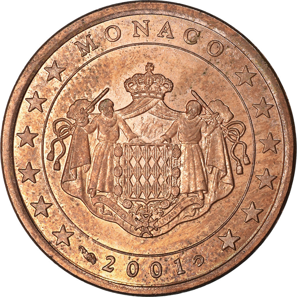 Monaco, 5 Euro Cent, 2001, AU(55-58), Copper Plated Steel, KM:169
