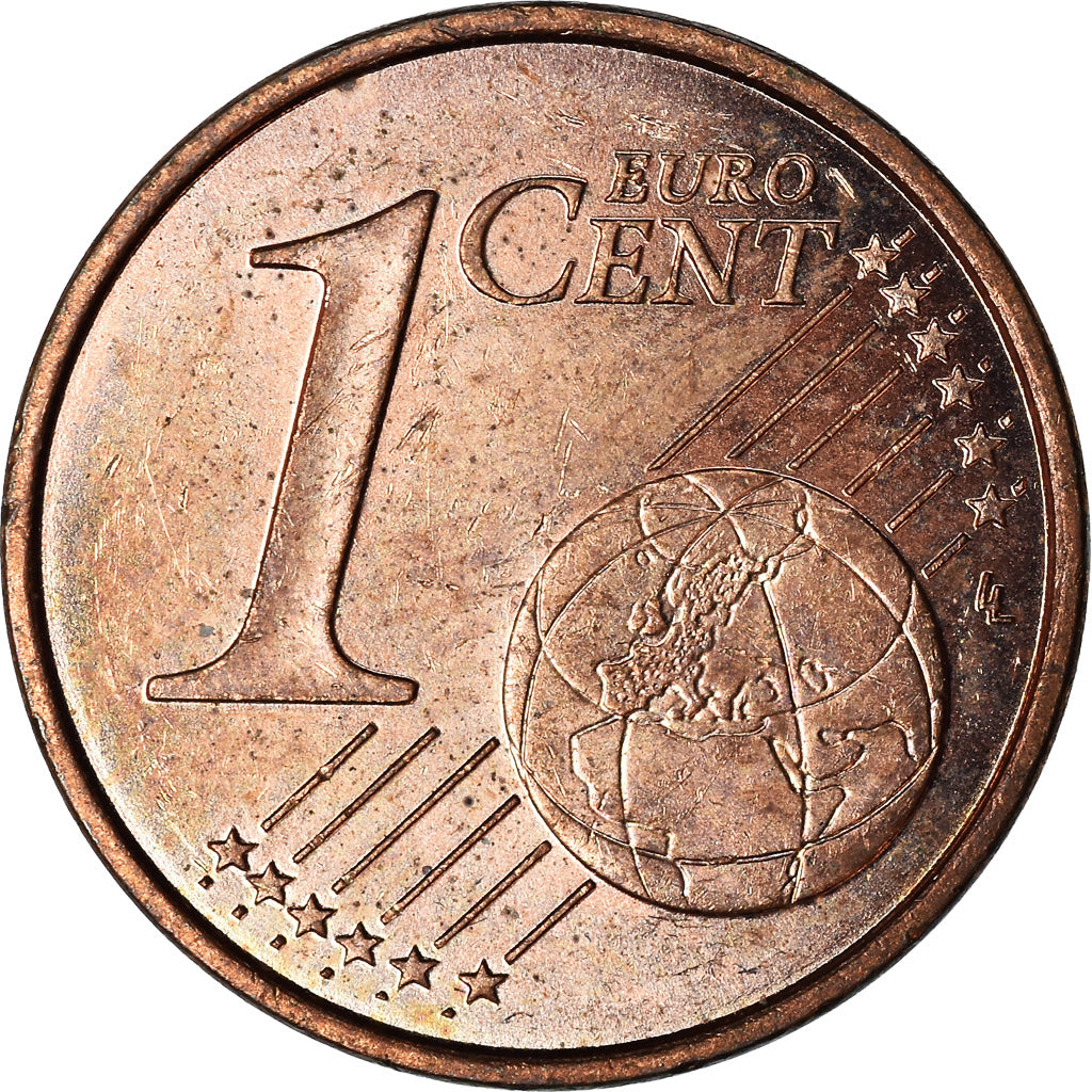 Mónaco, Euro Cent, 2001, AU(55-58), Aço Cromado a Cobre, KM:167