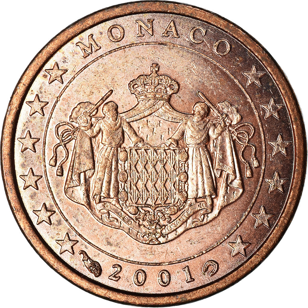 Monaco, Euro Cent, 2001, AU(55-58), Copper Plated Steel, KM:167