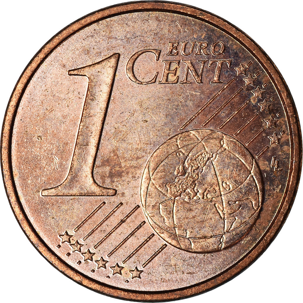 Mónaco, Euro Cent, 2001, AU(55-58), Aço Cromado a Cobre, KM:167