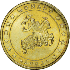 Monaco, 50 Euro Cent, 2002, AU(55-58), Brass, Gadoury:MC177, KM:172