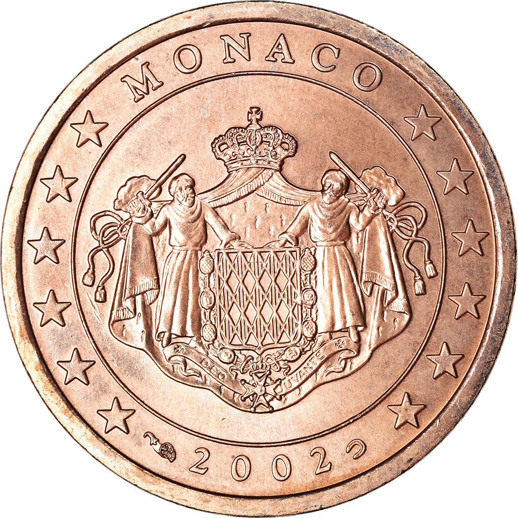 Monaco, 5 Euro Cent, 2002, AU(55-58), Copper Plated Steel, KM:169