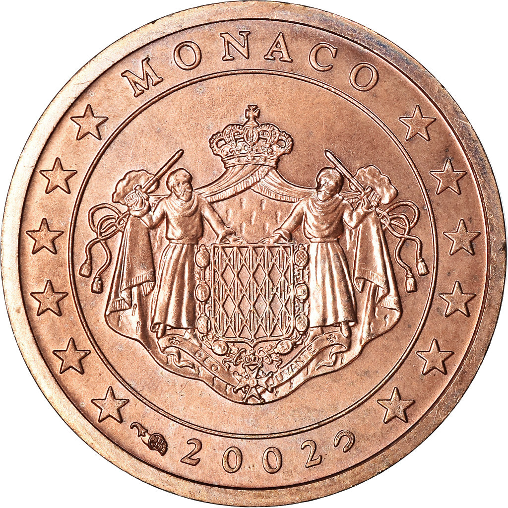 Monaco, 2 Euro Cent, 2002, AU(55-58), Copper Plated Steel, KM:168