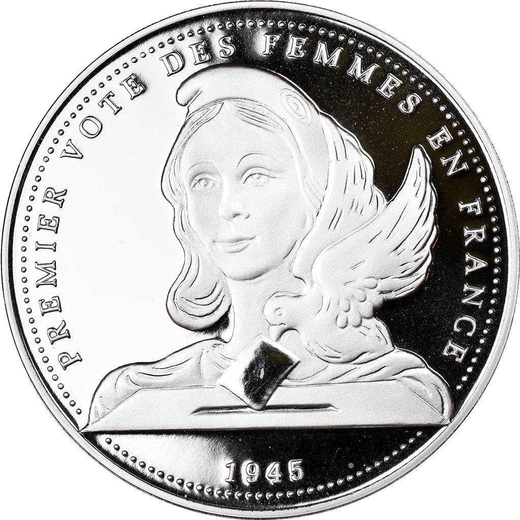 Frankrijk, Medaille, Premier Vote des Femmes en France, Politics, Society, War