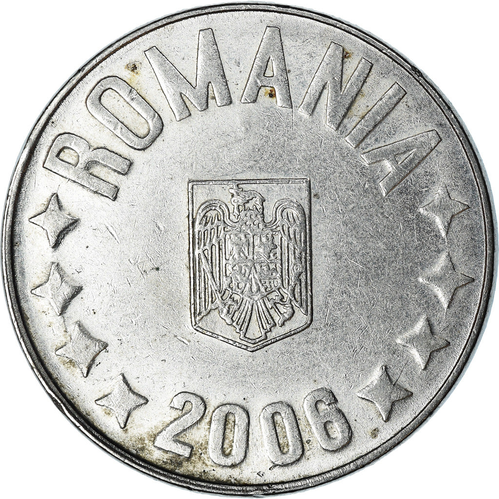Moeda, Roménia, 10 Bani, 2006, Bucharest, EF(40-45), Aço Niquelado, KM:191