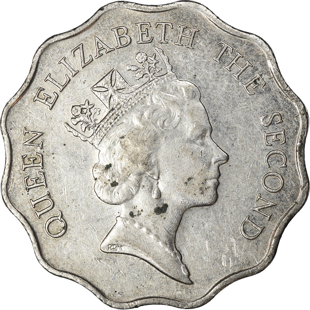 Coin, Hong Kong, Elizabeth II, 2 Dollars, 1989, EF(40-45), Copper-nickel, KM:60