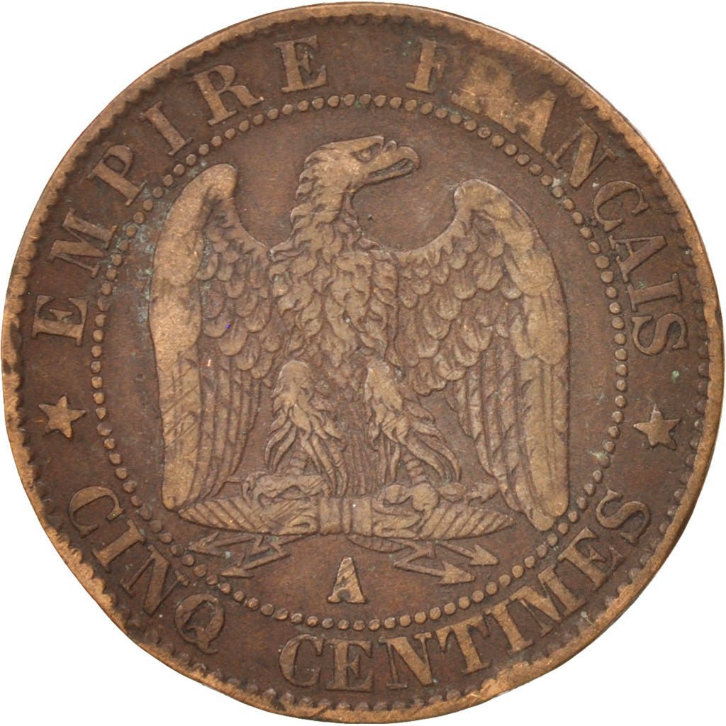 Coin, France, Napoleon III, Napoléon III, 5 Centimes, 1856, Paris, VF(20-25)