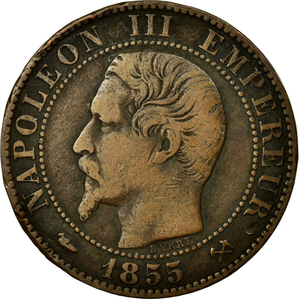 Münze, Frankreich, Napoleon III, Napoléon III, 5 Centimes, 1855, Rouen, S+