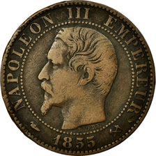 Münze, Frankreich, Napoleon III, Napoléon III, 5 Centimes, 1855, Rouen, S+