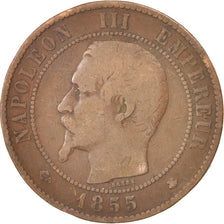 Francia, Napoleon III, Napoléon III, 10 Centimes, 1855, Strasbourg, MB, Bron...