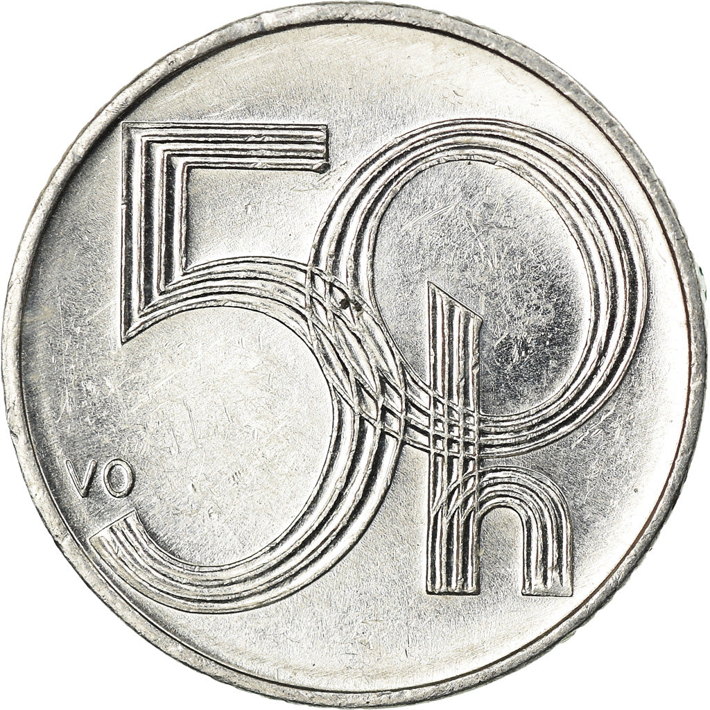 Moneda, República Checa, 50 Haleru, 2005, Jablonec nad Nisou, MBC, Aluminio