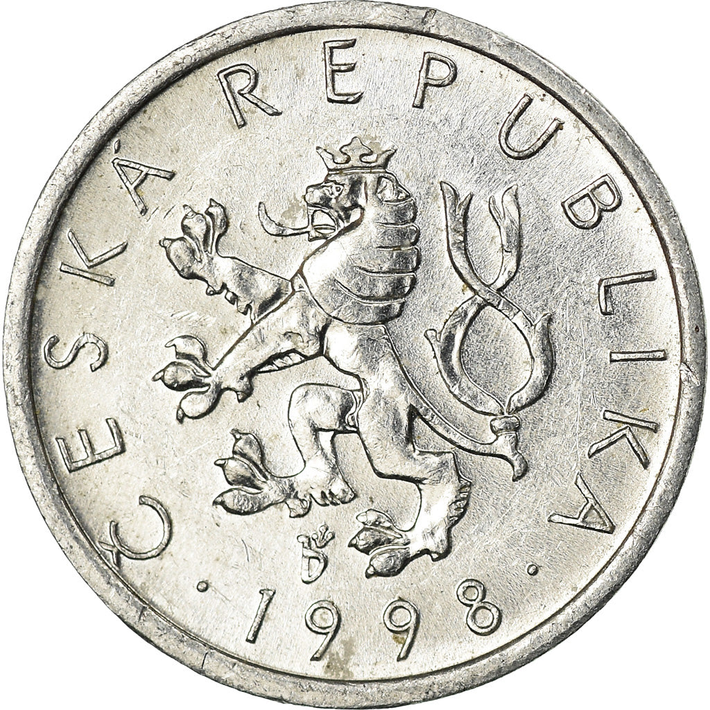 Münze, Tschechische Republik, 10 Haleru, 1998, SS, Aluminium, KM:6
