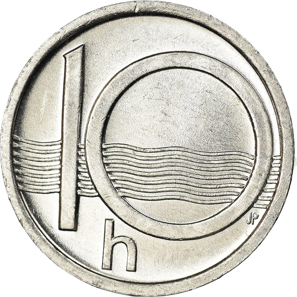 Coin, Czech Republic, 10 Haleru, 2001, EF(40-45), Aluminum, KM:6