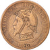 FRANCE, 10 Centimes, 1870, Paris, VF(30-35), Bronze, 9.57