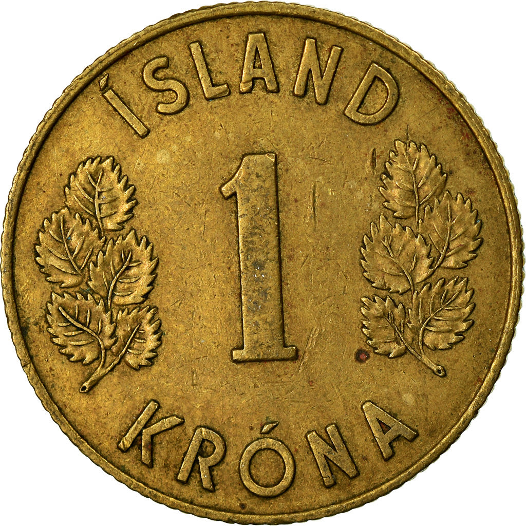 Coin, Iceland, Krona, 1957, EF(40-45), Nickel-brass, KM:12a