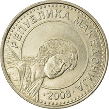 Coin, Macedonia, 50 Denari, 2008, EF(40-45), Brass, KM:32