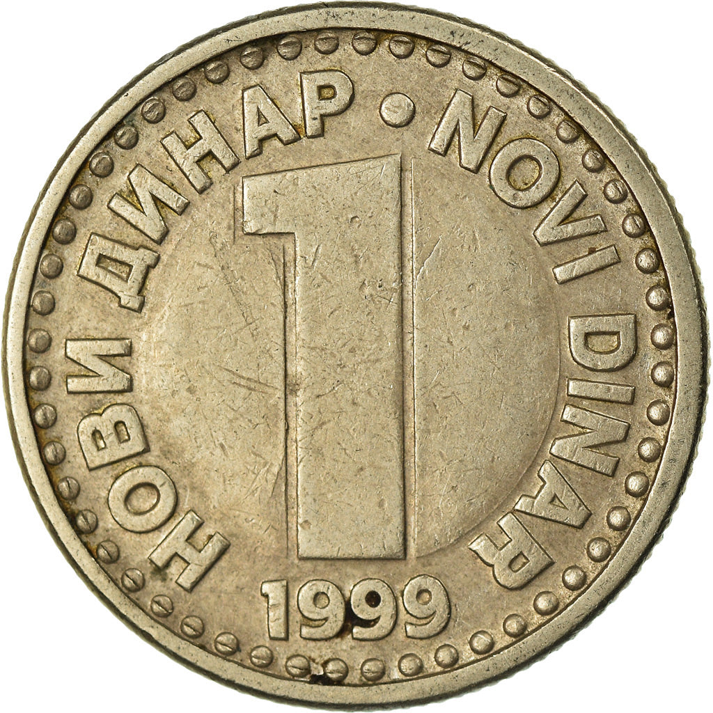Moeda, Jugoslávia, Novi Dinar, 1999, EF(40-45), Cobre-Níquel-Zinco, KM:168