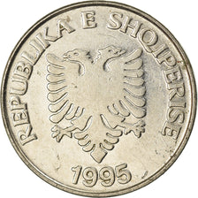 Coin, Albania, 5 Lekë, 1995, AU(55-58), Nickel plated steel, KM:76