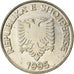 Coin, Albania, 5 Lekë, 1995, AU(55-58), Nickel plated steel, KM:76