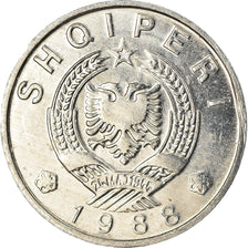Coin, Albania, 5 Qindarka, 1988, AU(55-58), Aluminum, KM:71