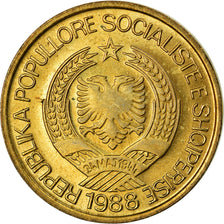 Munten, Albanië, Lek, 1988, PR, Aluminum-Bronze, KM:66