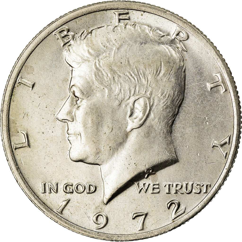 Coin, United States, Kennedy Half Dollar, Half Dollar, 1972, U.S. Mint