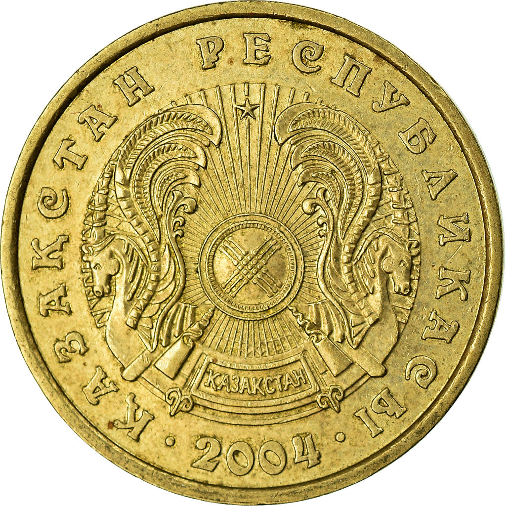 Monnaie, Kazakhstan, 5 Tenge, 2004, TTB, Nickel-brass, KM:24