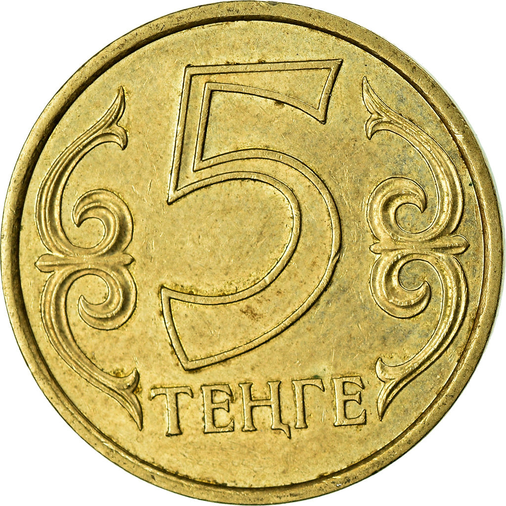 Monnaie, Kazakhstan, 5 Tenge, 2004, TTB, Nickel-brass, KM:24