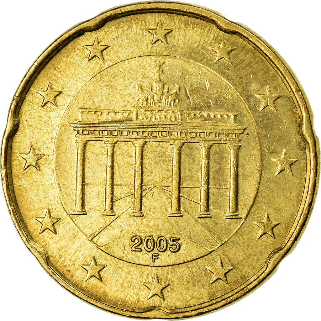 Bundesrepublik Deutschland, 20 Euro Cent, 2005, SS, Messing, KM:211