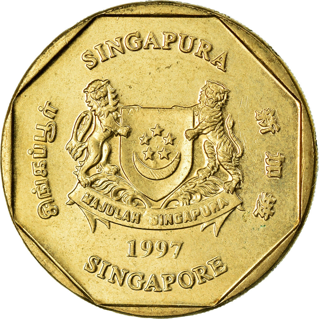 Monnaie, Singapour, Dollar, 1997, Singapore Mint, SUP, Aluminum-Bronze, KM:103