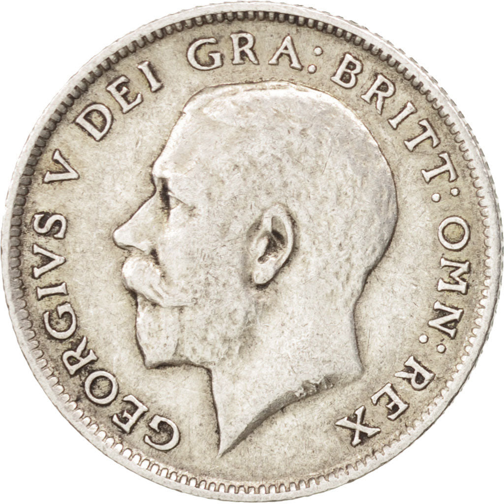 GREAT BRITAIN, 6 Pence, 1916, KM #815, EF(40-45), Silver, 19.5, 2.81