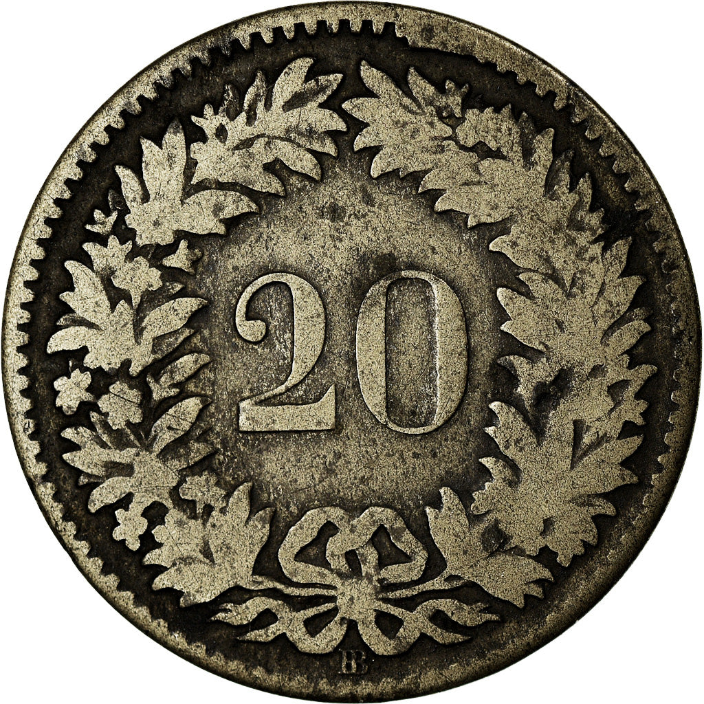 Monnaie, Suisse, 20 Rappen, 1851, Bern, B, Billon, KM:7