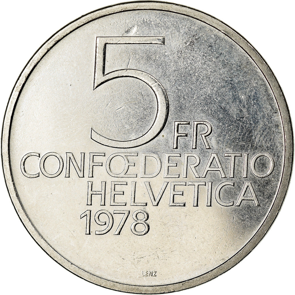 Coin, Switzerland, 5 Francs, 1978, Bern, AU(55-58), Copper-nickel, KM:56